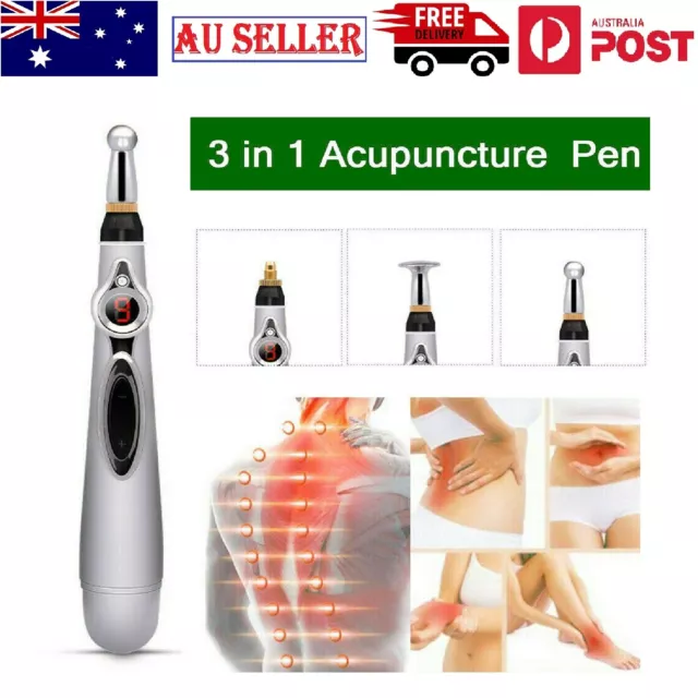 Portable Accupuncture Electronic Massage Pen Energy Pen Tool Meridian Therapy AU