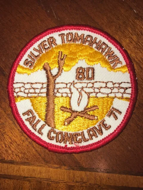 Boy Scout OA Lodge 80 Silver Tomahawk Fall 1971 Conclave Tough! Eastman 136 67