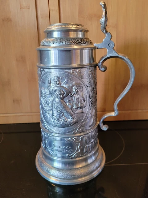 zinnkrug mit deckel
