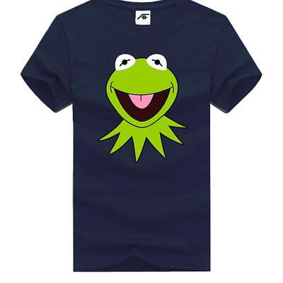 Ladies Kermit The Frog Funny Printed T-Shirt Girls Cartoon Tees Short Sleeve Top