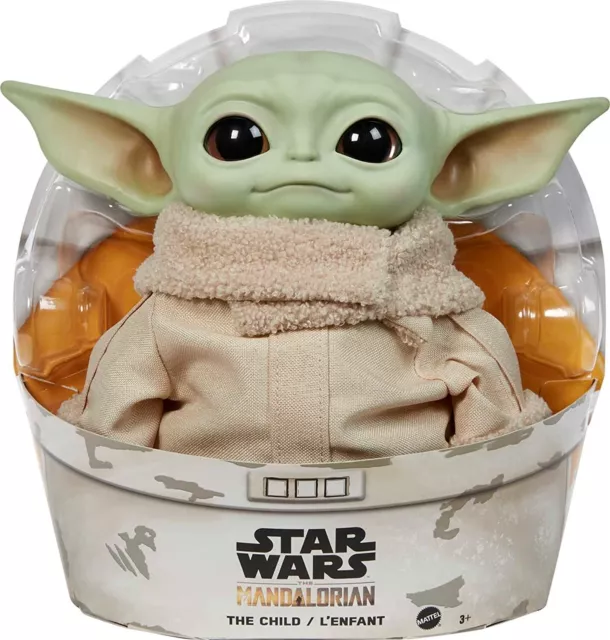 Star Wars Mandalorian The Child 11" Plush Baby Yoda Doll Grogu Soft Mattel GWD85