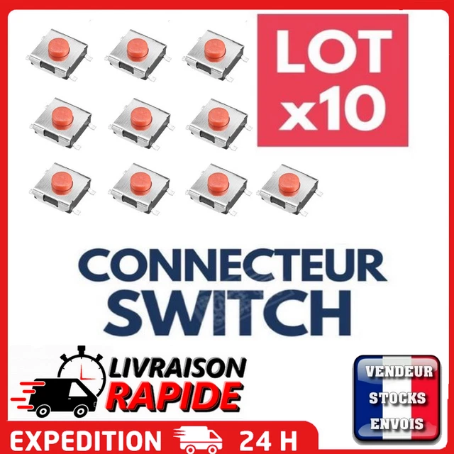 2 Broches 4x6x2.5mm 10 Interrupteurs Tactiles Pour Clé De Voiture - Micro Boutons Poussoirs - Réparation Télécommande Interrupteur Tactile Micro