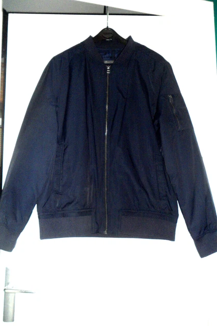 Blouson Zippe Homme Marine Kiabi Taille L Neuf S/Etiquette!!