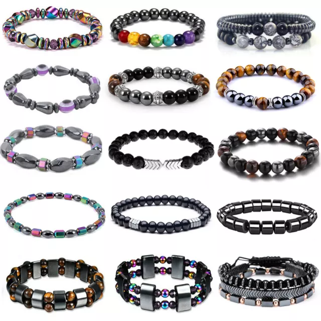 Magnetic Healing Bracelet Anklets Hematite Tiger Eye Pain Relief Weight Loss Lot