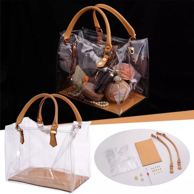 PVC Handbag Making Kit Clear Gift Bag Fashion Tote Bag Travel L2M8