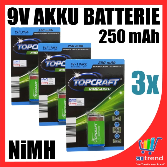 Celsius Goodwill dramatisk 3X TOPCRAFT 9V AKKU Block Batterie Rechargeable Battery 250 mAh 6HRL61 8,4V WOW EUR 14,99 - PicClick FR Celsius Goodwill dramatisk 3X TOPCRAFT 9V AKKU Block Batterie Rechargeable Battery 250 mAh 6HRL61 8,4V WOW EUR 14,99 - PicClick FR