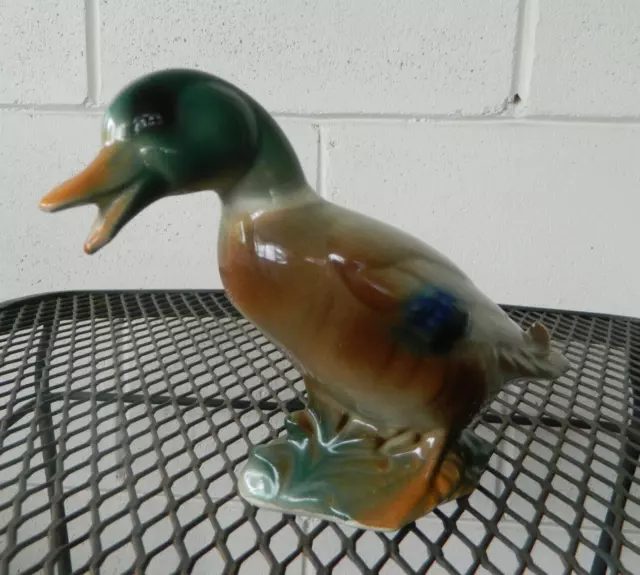 Vintage Royal Copley Mallard Duck Ceramic Figurine