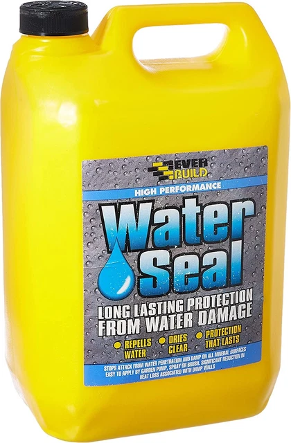 Sello de agua transpirable incoloro 5 L para mortero de ladrillo piedra