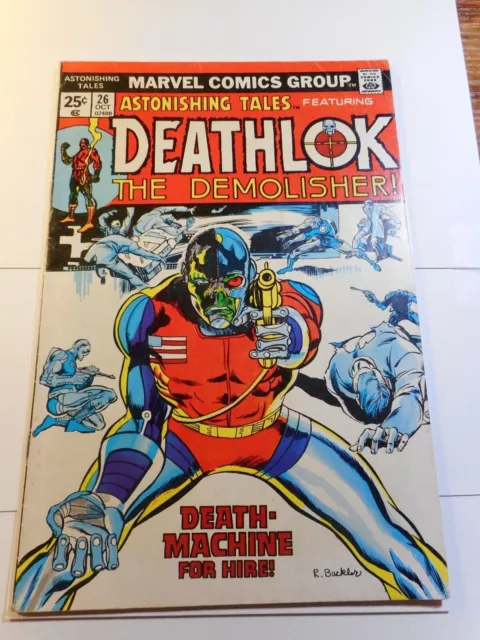 Astonishing Tales #26, Deathlok, Mark Jewelers, F+
