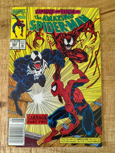 The Amazing Spider-Man #362 May 1992 Carnage Venom 5th Print RARE V High Grade