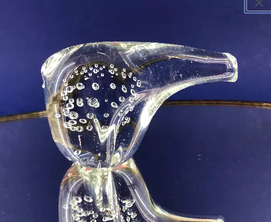 Scandinavia Crystal Modern style Polar Bear Figurine Art Glass Air Infused
