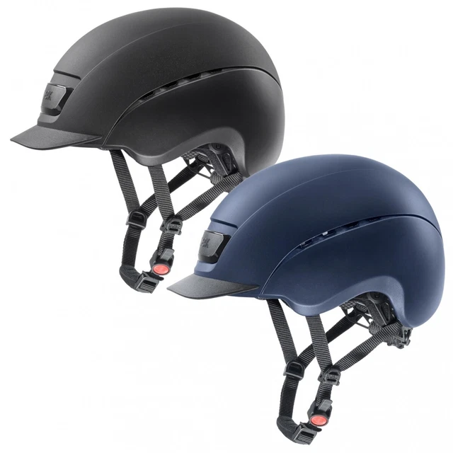 Reithelm Reitkappe Reiterhelm ELEXXION Uvex schwarz blau matt Damen Herren 54-59