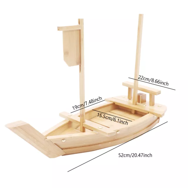 52 cm Teller Schälchen Boot Schiff Sushi-Tablett Behälter Bambus Geschirr DHL