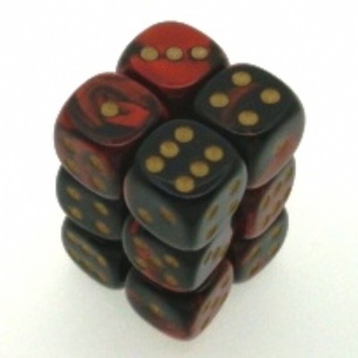 Chessex 12 d6 Dice Set Chessex SPECKLED SPACE BLACK 25708 Dadi Dado Die 