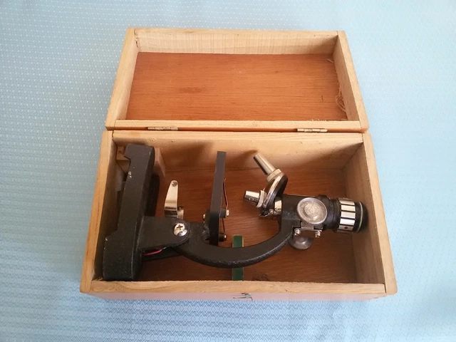 STEIN OPTIK 100X-750X Zoom MICROSCOPIO VINTAGE Scatola BOX in Legno Collezione