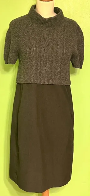 Twin-set Simona Barbiera Short Sleeve Top Knitted Dress Size M 12 VGC