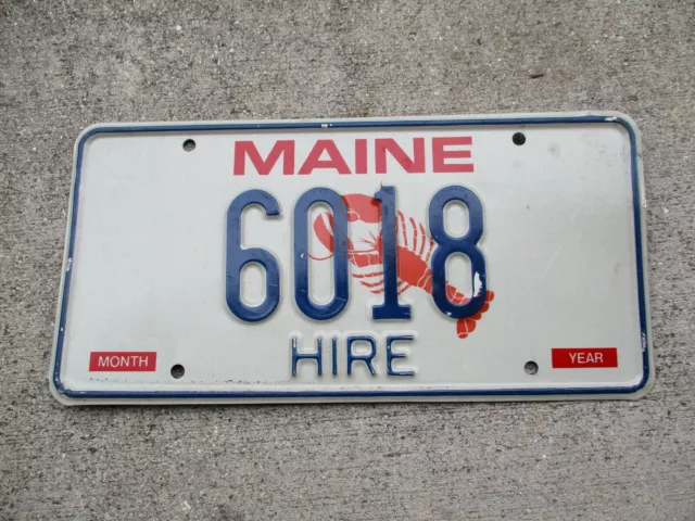 Maine Lobster HIRE license plate #  6018