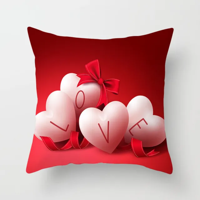 Cushion Case Dust-proof Single Side Printed Valentine's Day Pillowcase