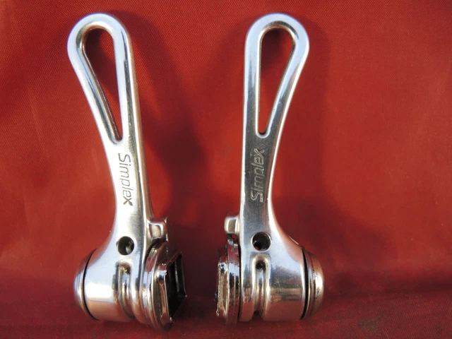 SIMPLEX SUPER LJ Retrofriction Shifters - 1980`S - Excellent Polished ...