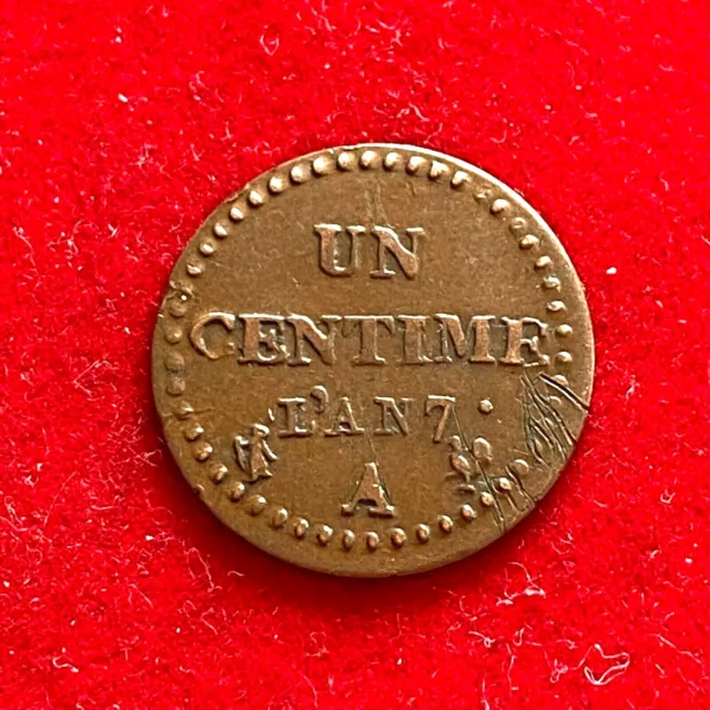 #8043 - 1 centime AN7A Dupré TTB+/SUP Belle qualité