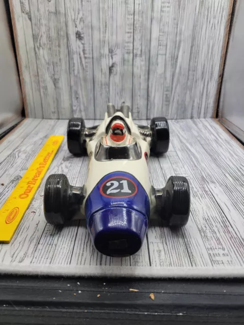 Vintage 1970 Ezra Brooks #21 Indy Race Car Heritage Empty Whiskey Decanter