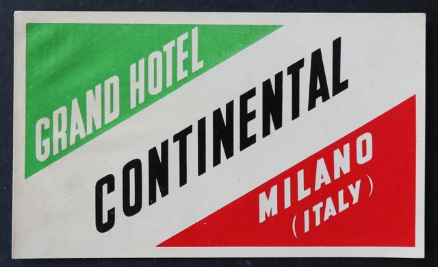 Ancienne étiquette de bagage Italie BN172535 Hotel