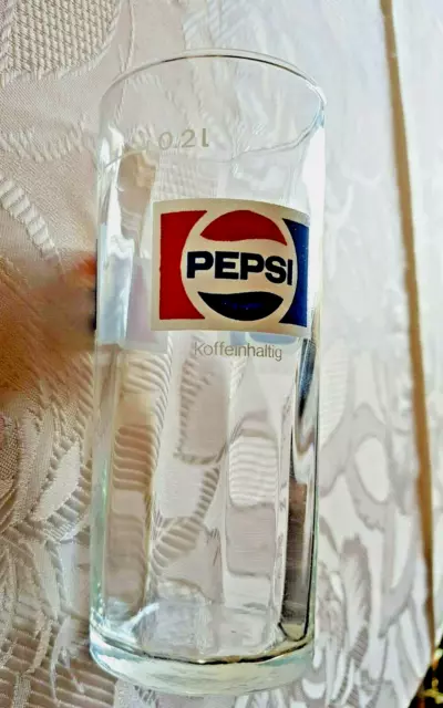 Glas **  Pepsi Cola  0,2l ** +fasetiert+ 60 er Jahre+ Rarität+ TOP+