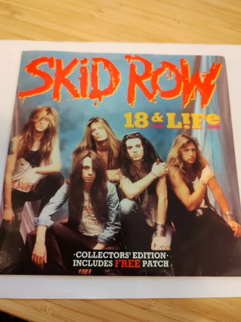 skid row vinyl-18 And Life 7"Ltd Ed With Free Patch Mint