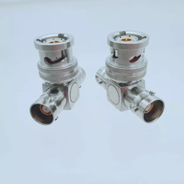 2pcs Triaxial TRB male plug 3-lug to 2x Jack T 1M2F RF coaxial adapter connector