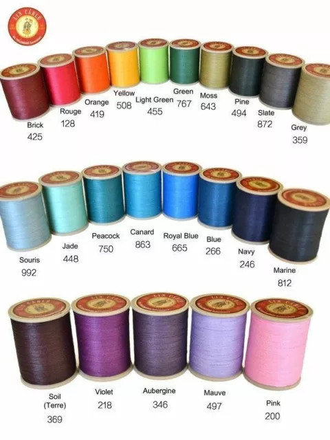 Fil au Chinois No.832 Waxed Lin Cable Leathercraft diy Linen Thread 0.43mm spool