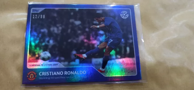 CARD sticker Ronaldo /99 Topps Champions League 30 seasons celebration panini 37