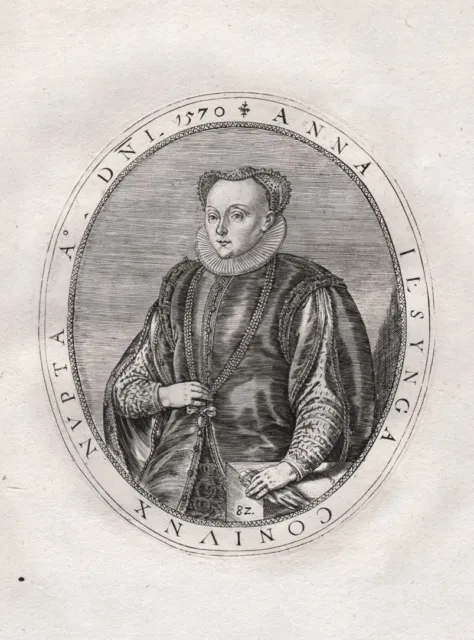Anna Ilsung Di Tratzberg Fugger Incisione Ritratto Engraving Custos 1650