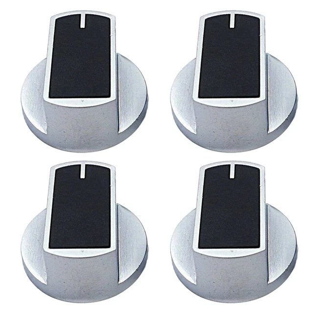 Lot De 4 Boutons Barbecue Gaz Galvanisés Argent - Remplacement Facile Design Élégant