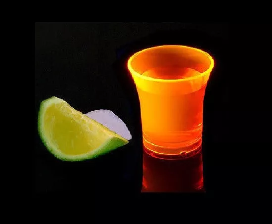 Econ Neon Orange Polystyrene Shot Glasses CE 25ml - Case of 100 | Plastic Shots