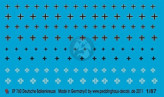 Peddinghaus HO Scale Red Cross Decals For Model Ambulances & Vehicles (Set 1213)
