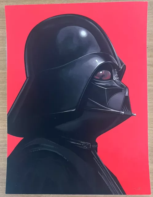 Darth Vader Star Wars Portrait Mike Mitchell Signed Print MONDO