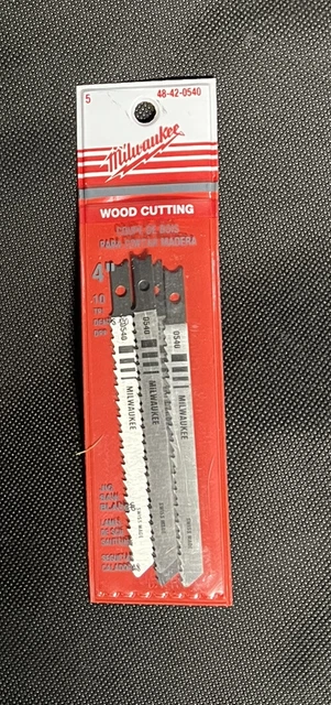 Milwaukee 48-42-0540 4-Inch High Speed Universal Jig Saw Blade 10 TPI 5-Pack