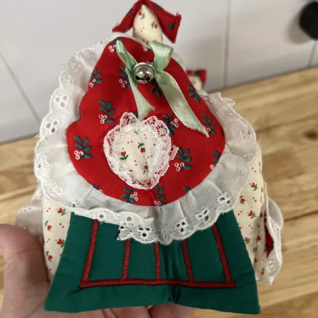 Vintage Christmas Train Kleenex Tissue Box Cover Quilted Train Crafted Handmade 2