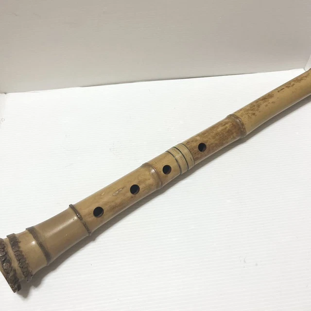 SHAKUHACHI BAMBOO FLUTE Tozanryu Seika signed Japanese musical