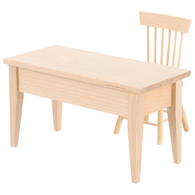 Adornos de madera para casa de muñecas juguete en miniatura casa de muñecas escritorio casa de muñecas