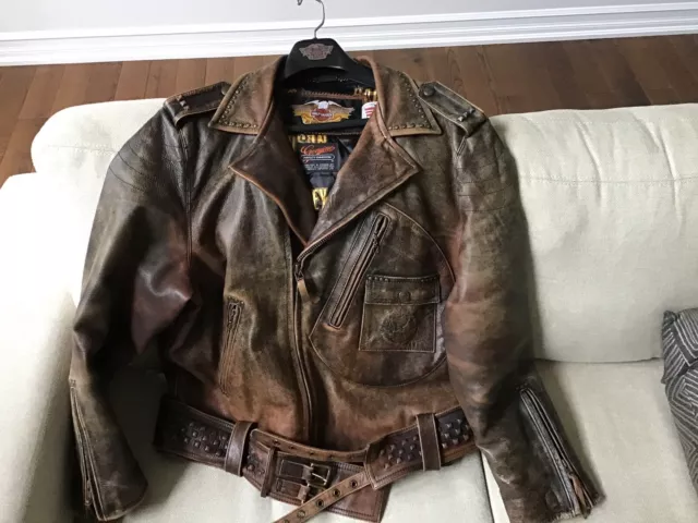 Vintage 80’s Harley Distressed Leather Men’s XXL -Limited Quantity Made