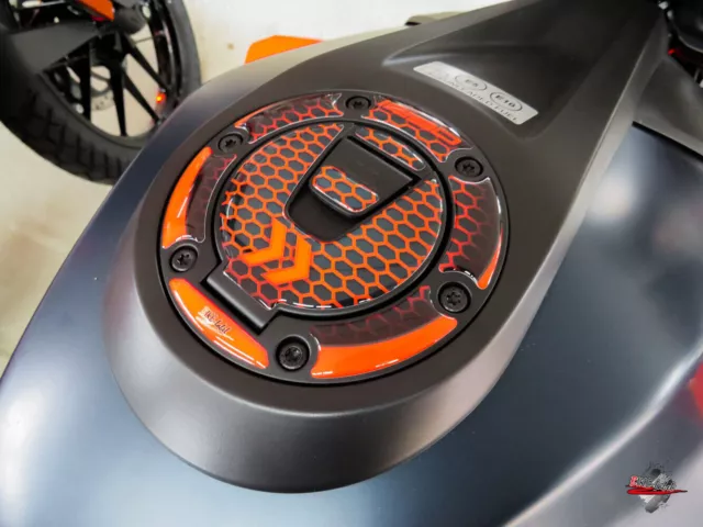Tank cap pad motorcycle sticker honeycomb orange compatible for KTM 1290... 2