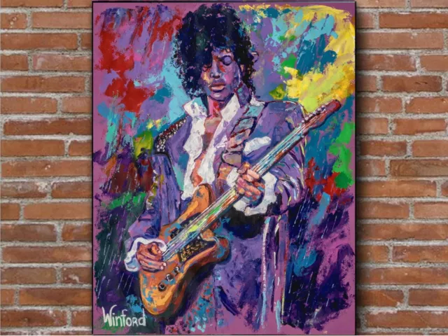 Sale Prince Purple Rain 24"H X 18"W Premium Canvas Art Print, Winford