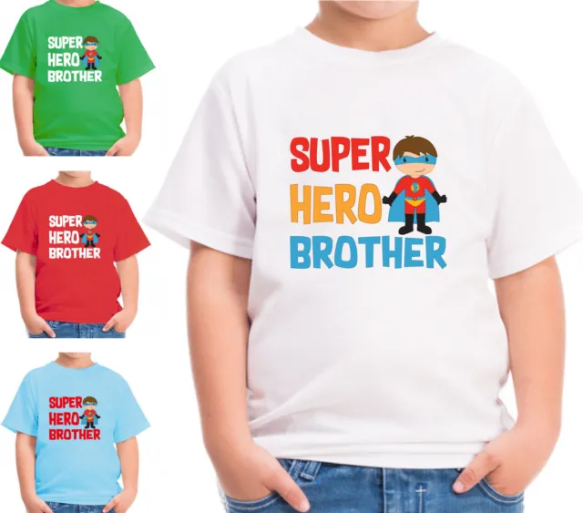 Super Hero Big Brother T-Shirt Boys Superhero Mask T Shirt Childrens Kids Top