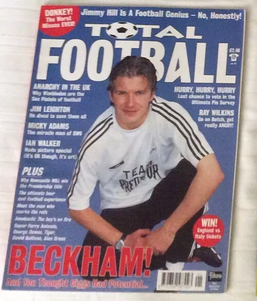 Total Football Vintage Football Magazine January 1997 Issue 17 - David Beckham