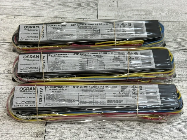 Osram SYLVANIA QUICKTRONIC BALLAST QTP 2X40T12/UNV RS SC QUICK60+ (LOT SET OF 3)