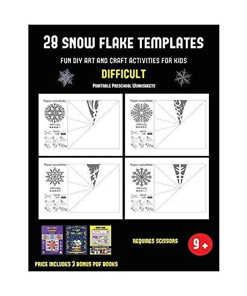 Worksheet Snowflake Platform PRINTABLE PRESCHOOL WORKSHEETS (28 snowflake templates - Fun DIY art ...