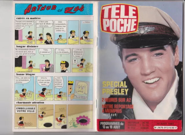 Tele Poche 1983  N°913  Complet  Elvis Presley