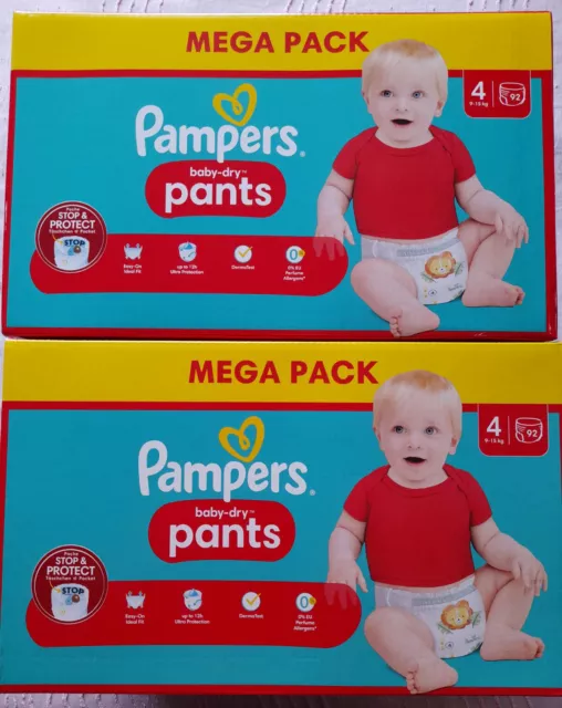 Lot 184 couches-culottes Pampers baby-dry pants taille 4 (9-15kg)