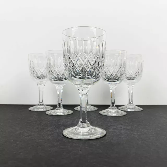 Thomas Webb 'Normandy' Sherry Liqueur Glasses Set of 6 Vintage Webb crystal